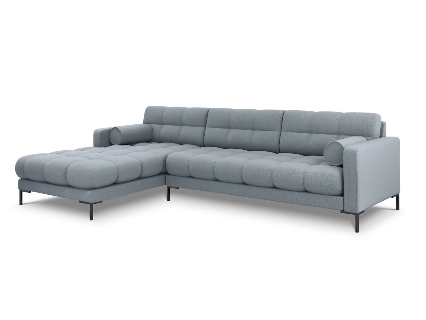 Pehmeä Kulmasohva Cosmopolitan Design Bali, Veluuri, Vaaleansininen/musta 2 Pehmeä Kulmasohva Cosmopolitan Design Bali, Veluuri, Vaaleansininen/musta - Image 2