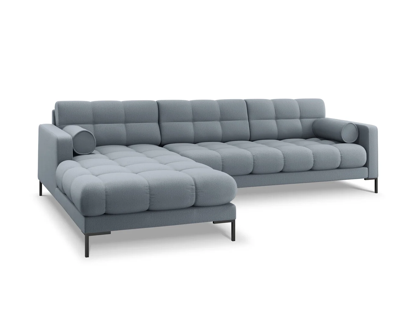 Pehmeä Kulmasohva Cosmopolitan Design Bali, Veluuri, Vaaleansininen/musta 1 Pehmeä Kulmasohva Cosmopolitan Design Bali, Veluuri, Vaaleansininen/musta