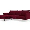 Pehmeä Kulmasohva Cosmopolitan Design Vienna, Veluuri, Punainen/musta
