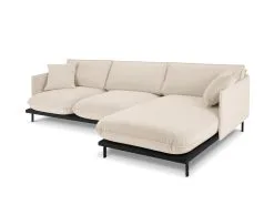 Interieurs86 Pehmeä Kulmasohva Interieus86 Auguste 5S, Beige Väri/musta -Olohuoneen kalusteet myymälä pehmea kulmasohva interieus86 auguste 5s beige varimusta 39bcc netistai reference