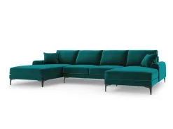 Pehmeä Kulmasohva Mazzini Sofas Madara 6S, Vaaleanvihreä/musta -Olohuoneen kalusteet myymälä pehmea kulmasohva mazzini sofas madara 6s vaaleanvihreamusta 5676c hinta reference