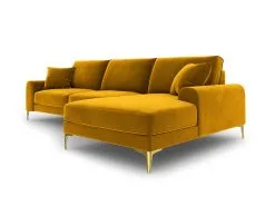 Pehmeä Kulmasohva Mazzini Sofas Madara, Veluuri, Väri Keltainen/kulta -Olohuoneen kalusteet myymälä pehmea kulmasohva mazzini sofas madara veluuri vari 3a408 netistai reference