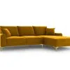 Pehmeä Kulmasohva Mazzini Sofas Madara, Veluuri, Väri Keltainen/kulta