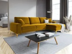 Pehmeä Kulmasohva Mazzini Sofas Madara, Veluuri, Väri Keltainen/kulta -Olohuoneen kalusteet myymälä pehmea kulmasohva mazzini sofas madara veluuri vari b9e04 osta reference