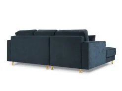 Pehmeä Kulmasohva Micadoni Home Dunas 4S, Tummansininen/kulta -Olohuoneen kalusteet myymälä pehmea kulmasohva micadoni home dunas 4s tummansininenkulta af1ed netistai reference