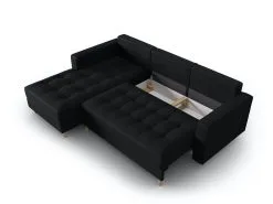 Pehmeä Kulmasohva Micadoni Home Gobi 69, Musta -Olohuoneen kalusteet myymälä pehmea kulmasohva micadoni home gobi 69 musta 614ef osta reference