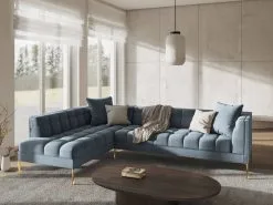 Pehmeä Kulmasohva Micadoni Home Karoo, Vaaleansininen -Olohuoneen kalusteet myymälä pehmea kulmasohva micadoni home karoo vaaleansininen b135c palaute reference