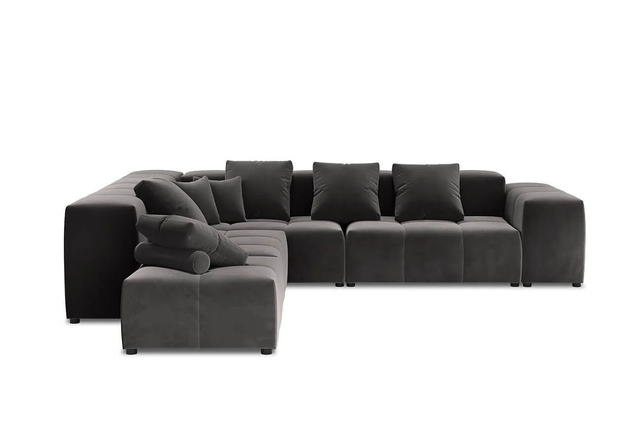 Pehmeä Kulmasohva Micadoni Home Margo XL, Tummanharmaa 2 Pehmeä Kulmasohva Micadoni Home Margo XL, Tummanharmaa - Image 2