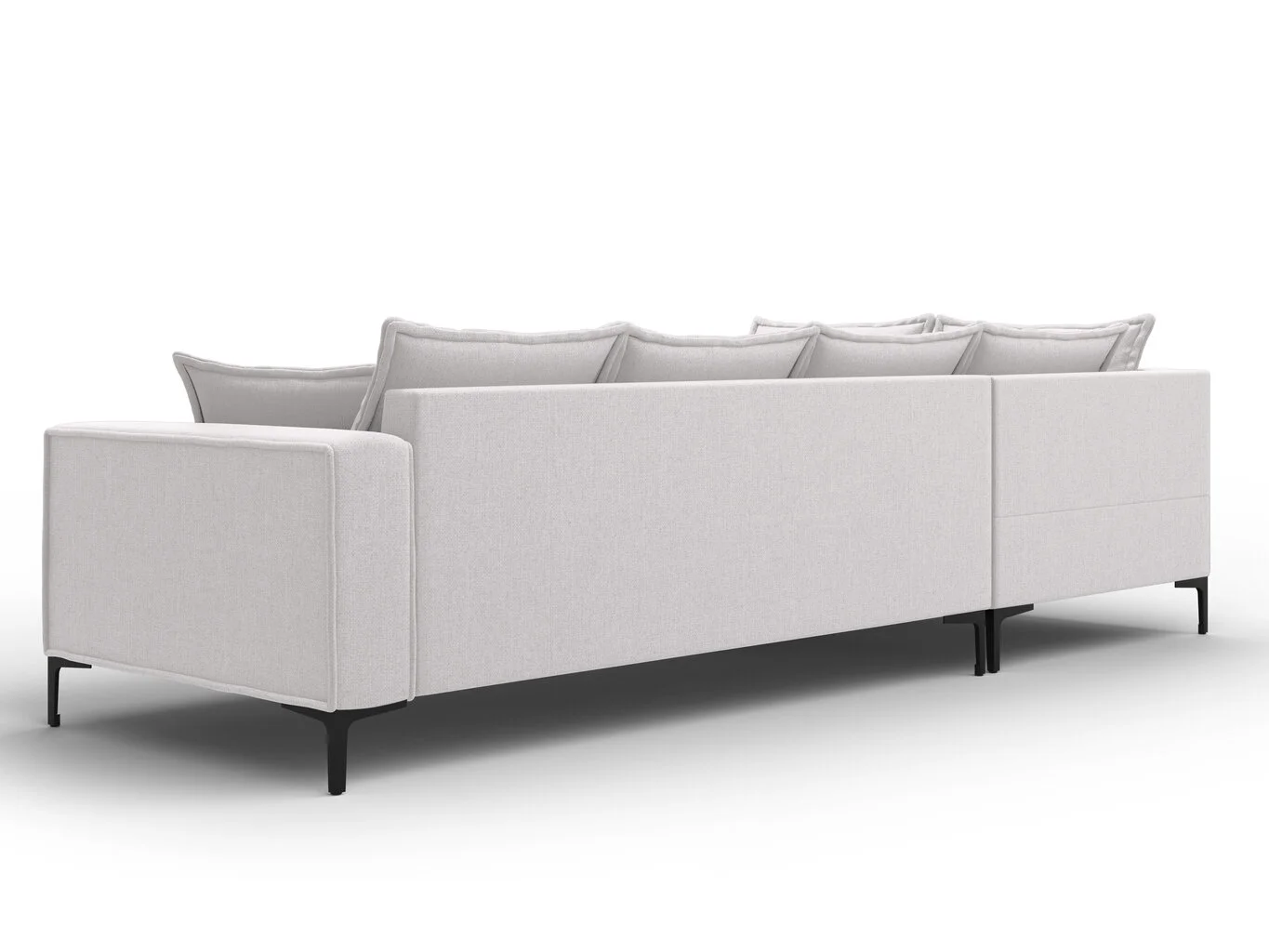 Pehmeä Kulmasohva Micadoni Home Marram 5S, Vaaleanharmaa/musta 4 Pehmeä Kulmasohva Micadoni Home Marram 5S, Vaaleanharmaa/musta - Image 4