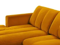 Pehmeä Kulmasohva Milo Casa Gina 4S, Keltainen/musta -Olohuoneen kalusteet myymälä pehmea kulmasohva milo casa gina 4s keltainenmusta addc6 halvempi reference