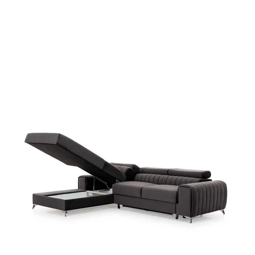 Pehmeä Kulmasohva NORE Grayson, Musta 6 Pehmeä Kulmasohva NORE Grayson, Musta - Image 6