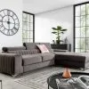 Pehmeä Kulmasohva NORE Grayson, Tummanharmaa