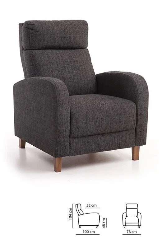 Pehmustettu Kalustesarja Paris 3+1+1, , Musta Inari 1008, Jalat - Pähkinäpuu 4 Pehmustettu Kalustesarja Paris 3+1+1, , Musta Inari 1008, Jalat - Pähkinäpuu - Image 4