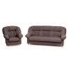 Pehmustetut Huonekalusetti Aleksandra 3 + 1, Pehmustetut Huonekalusetti Aleksandra 3 +1, Tummanruskea 8041, Jalat - Koivu, Pehme Mööbli Komplekt Aleksandra 3 +1, Tumepruun 8041, Jalad - Kask