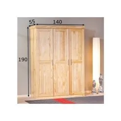 Pelle-vaatekaappi, Mänty 4 Pelle-vaatekaappi, Mänty -Olohuoneen kalusteet myymälä pelle vaatekaappi manty 05a15 hinta reference