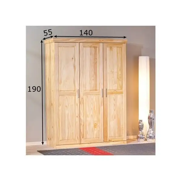 Pelle-vaatekaappi, Mänty 2 Pelle-vaatekaappi, Mänty - Image 2