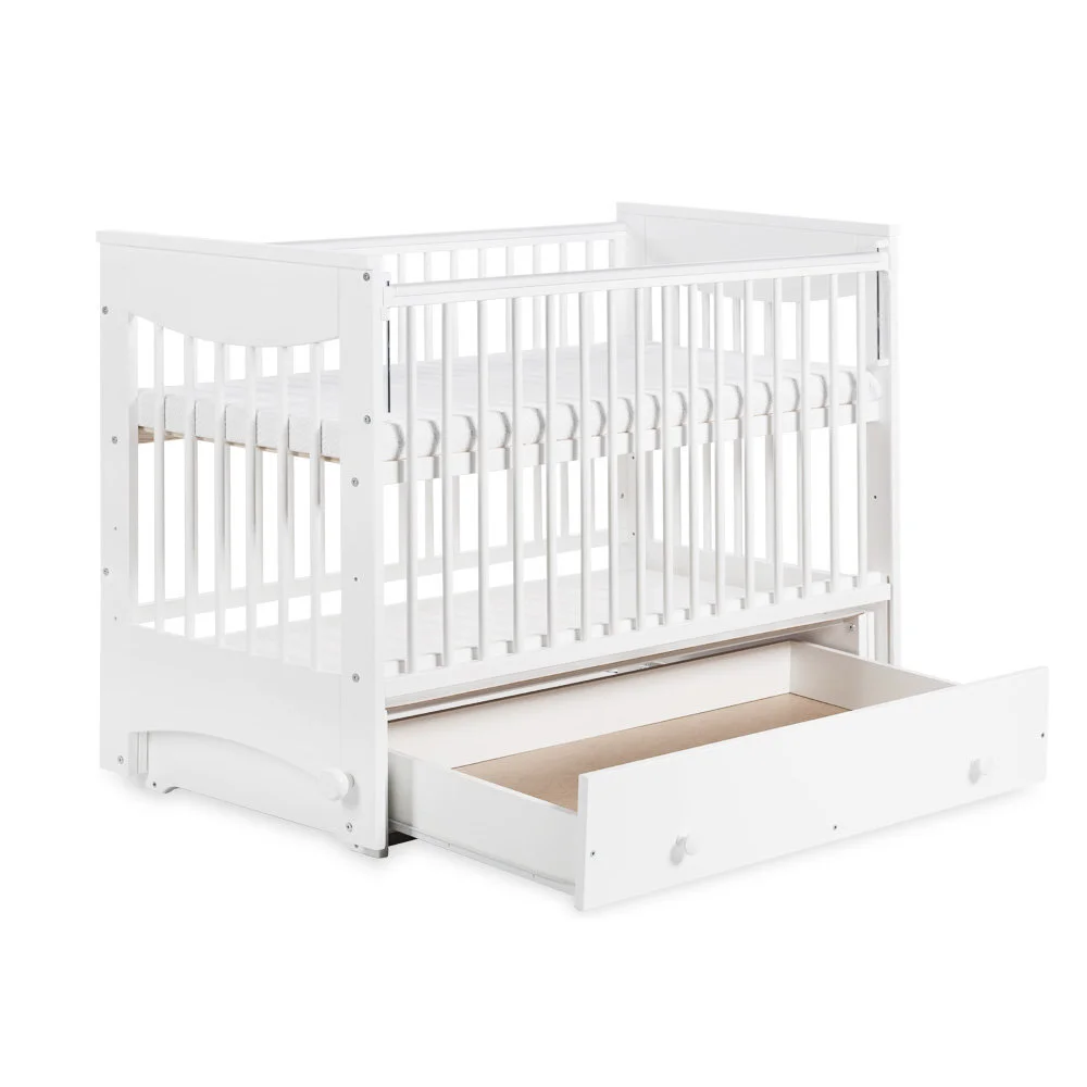 Pinnasänky Luna Vuodevaatelaatikolla, Valkoinen/pähkinä 2 Pinnasänky Luna Vuodevaatelaatikolla, Valkoinen/pähkinä - Image 2