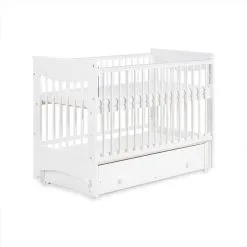 Pinnasänky Luna Vuodevaatelaatikolla, Valkoinen/pähkinä