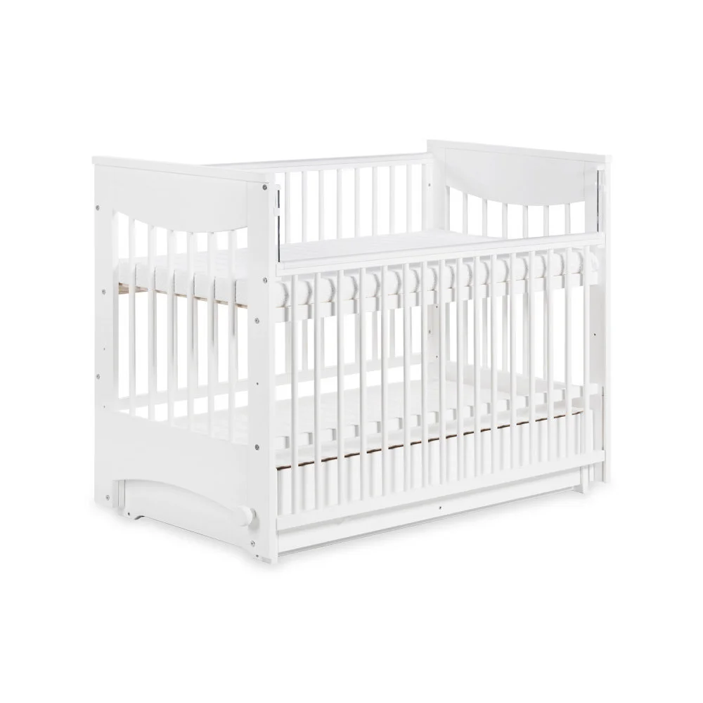 Pinnasänky Luna Vuodevaatelaatikolla, Valkoinen/pähkinä 3 Pinnasänky Luna Vuodevaatelaatikolla, Valkoinen/pähkinä - Image 3