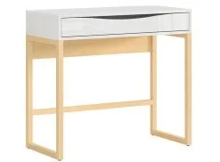 Black Red White Pori -kampauspöytä, Valkoinen Kiiltävä/tammi