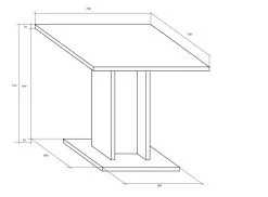 Meblocross Pöytä Bond 04, Tammi Väri -Olohuoneen kalusteet myymälä poyta bond 04 tammi vari b835c palaute reference