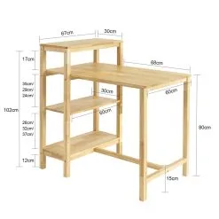 Pöytä SoBuy FWT69-N, Ruskea -Olohuoneen kalusteet myymälä poyta sobuy fwt69 n ruskea 7d282 netistai reference