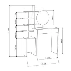 Pukeutumispöytä Kalune Design, 4301, Valkoinen 7 Pukeutumispöytä Kalune Design, 4301, Valkoinen -Olohuoneen kalusteet myymälä pukeutumispoyta kalune design 4301 valkoinen 03714 palaute reference