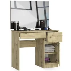 NORE Pukeutumispöytä Peilillä 50x60 Cm, Artisan Tammen Värinen -Olohuoneen kalusteet myymälä pukeutumispoyta peililla 50x60 cm artisan tammen varinen 6db38 palaute reference