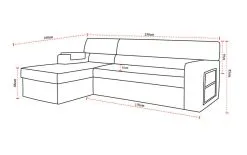 NORE Rico - Kulmasohva, Väriltään Harmaa/sininen. 11 NORE Rico - Kulmasohva, Väriltään Harmaa/sininen. -Olohuoneen kalusteet myymälä rico kulmasohva variltaan harmaasininen 8f283 osta reference