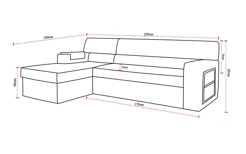 NORE Rico - Kulmasohva, Väriltään Harmaa/sininen. 6 NORE Rico - Kulmasohva, Väriltään Harmaa/sininen. - Image 6