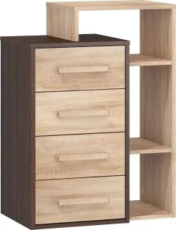 Meblocross Rio P4S, Lipasto Tammi / Valkoinen.