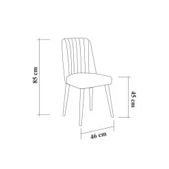 Ruokapöydän Tuoli Kalune Design 869, Harmaa -Olohuoneen kalusteet myymälä ruokapoydan tuoli kalune design 869 harmaa 8d3dd netistai reference