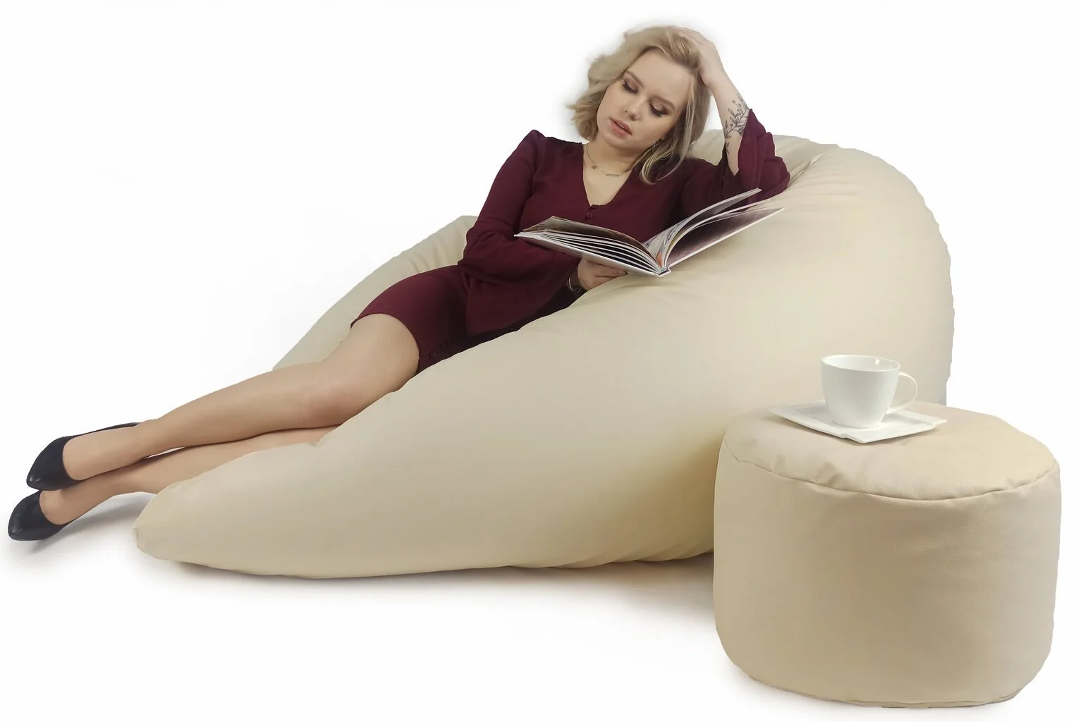 Säkkituoli Nore XXL Ja Rahi, Beige 2 Säkkituoli Nore XXL Ja Rahi, Beige - Image 2