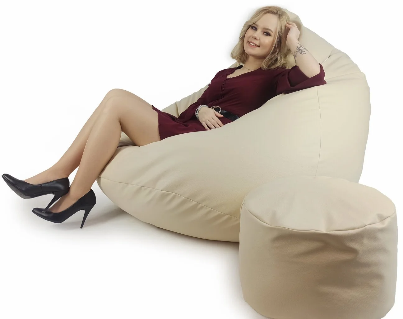 Säkkituoli Nore XXL Ja Rahi, Beige 4 Säkkituoli Nore XXL Ja Rahi, Beige - Image 4