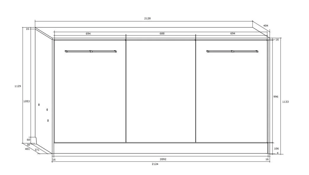 Meblocross Sängyn Rintakehä Roger, Tammi/sininen. 3 Meblocross Sängyn Rintakehä Roger, Tammi/sininen. - Image 3