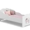 Sänky ADRK Furniture Ximena Ballerina With Unicorn, 160x80 Cm, Valkoinen