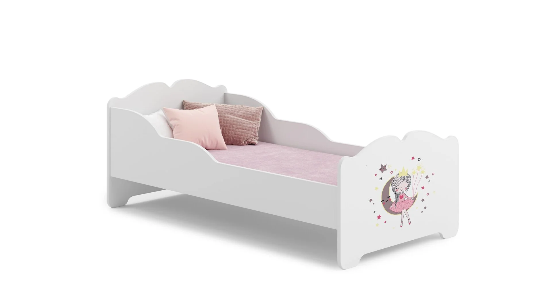 Sänky ADRK Furniture Ximena Sleeping Princess, 140x70 Cm, Valkoinen 1 Sänky ADRK Furniture Ximena Sleeping Princess, 140x70 Cm, Valkoinen