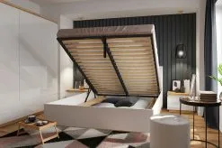 Black Red White Sänky BRW Erla 160x200cm, Valkoinen, 200x90 -Olohuoneen kalusteet myymälä sanky brw erla 160x200cm valkoinen d1969 osta reference