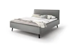 Sänky Meise Frieda BK, 160x200 Cm, Vaaleanharmaa/musta.