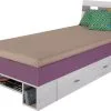Meblar Sänky Next 19, 200 X 90 Cm, Valkoinen/violetti