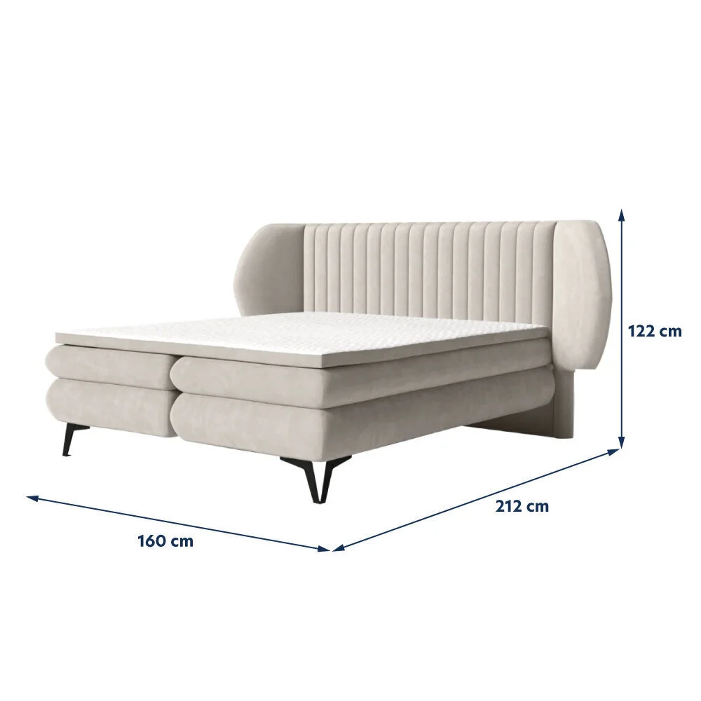 Sänky Selsey Cermone 2, 160x200 Cm, Beige Väri 2 Sänky Selsey Cermone 2, 160x200 Cm, Beige Väri - Image 2