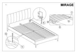 Sänky Signal Meble Mirage, 160x200 Cm, Harmaa -Olohuoneen kalusteet myymälä sanky signal meble mirage 160x200 cm harmaa 91952 netistai reference