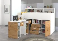 Sänky Työpöydällä Neo L, Valkoinen/vaaleanruskea -Olohuoneen kalusteet myymälä sanky tyopoydalla neo l valkoinenvaaleanruskea feea9 halvempi reference