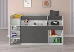 Sänky Työpöydällä Smile L, Valkoinen/harmaa. -Olohuoneen kalusteet myymälä sanky tyopoydalla smile l valkoinenharmaa f697e halvempi reference