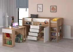 Sänky Työpöydällä Smile P, Tammen Väri / Valkoinen -Olohuoneen kalusteet myymälä sanky tyopoydalla smile p tammen vari valkoinen 1fc85 palaute reference