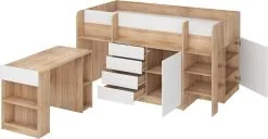 Sänky Työpöydällä Smile P, Tammen Väri / Valkoinen -Olohuoneen kalusteet myymälä sanky tyopoydalla smile p tammen vari valkoinen 47722 osta reference