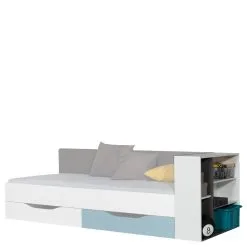 Meblar Sänkyhylly Tablo 12B, Valkoinen/harmaa