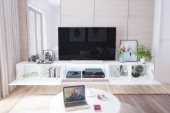 Selsey Seinään Kiinnitettävä TV-taso Leo 300 Cm, Valkoinen. -Olohuoneen kalusteet myymälä seinaan kiinnitettava tv taso leo 300 cm 2edfe palaute reference