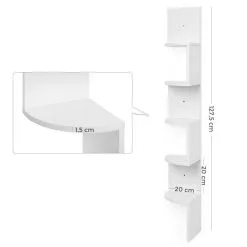 Songmics Seinähylly 20x20x127,5 Cm, Valkoinen -Olohuoneen kalusteet myymälä seinahylly 20x20x1275 cm valkoinen 2fe64 osta reference