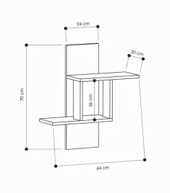 Seinähylly Kalune Design Mill, Valkoinen -Olohuoneen kalusteet myymälä seinahylly kalune design mill valkoinen 8afcd netistai reference